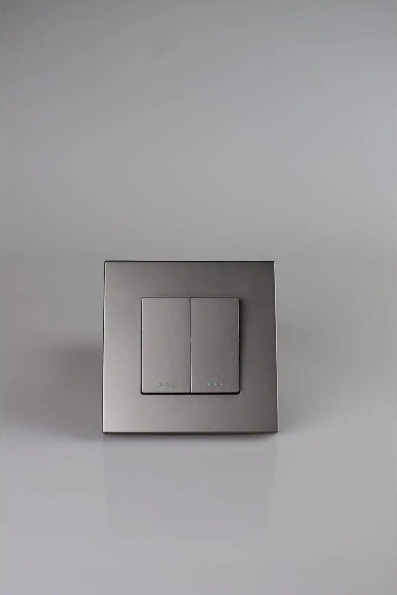 Vo'stabl Gri, Aydınlatmasız Çift Düğmeli Anahtar 154083771