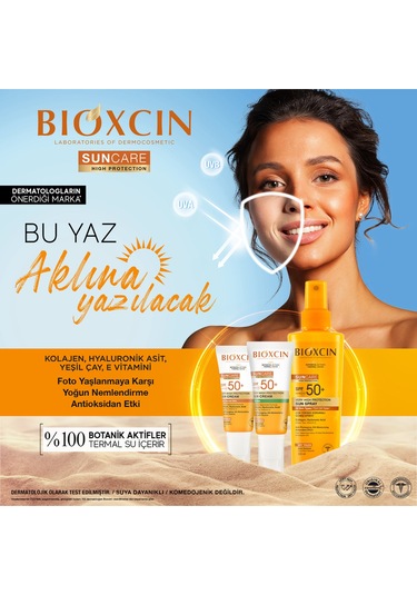 Bioxcin Sun Care Spf 50 Çok Yüksek Korumalı Güneş Kremi 50 ml Karma Yağlı Cilt - Kolajen Hyaluronik Asit