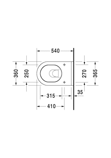 Duravit Klozet Özel Kutulu Starck 3 Asmakapak Dahil45273900A1