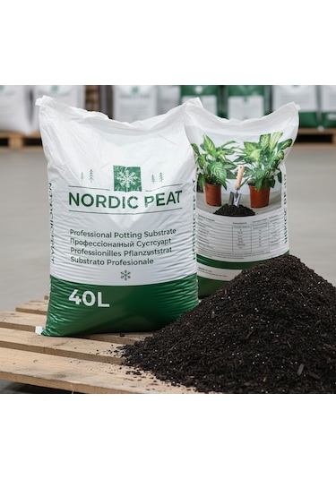 İthal Torf+organik Gübre+perlit Karışımı Nordic Peat 40 Litre İç&dıs Mekan Toprak 1