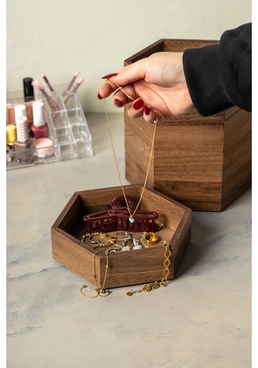 Finehome Wooden Takılık & Çerezlik Organizer Kutu 5'li