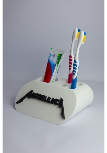 Metallica - Dekoratif Diş Fırçalık Beyaz