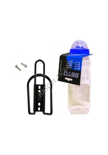 Hsgl Matara Ve Matara Kafesi Seti Vida Dahil 600Ml Siyah - Kırmızı