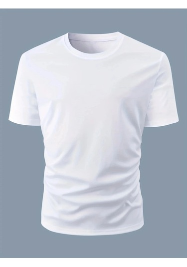 Guılan Erkek Gezegen Baskılı Pamuk Tişört - Yazlık Rahat Gündelik Üstaçık Açık