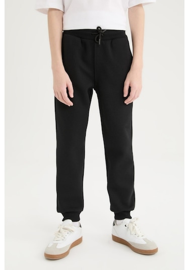 Ahengim AK-2350 Basic Jogger Paça Erkek Çocuk Okul Eşofman Altı - Siyah