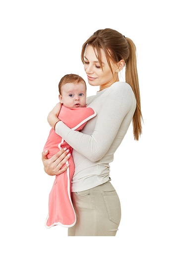 Hangfox 0-3 Ay Bebekler İçin Pamuklu Esnek Sarılamak Uyku Torbası, Yumuşak Nefesli, Pembe M 60cm Kırmızı