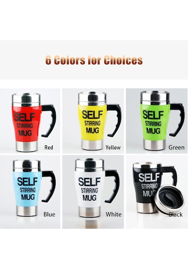 Yaleker 350ml Otomatik Karıştırıcı Bardak: Çelik Paslanmaz Kahve, Protein Tozu, Milkshake Ve İçecekler İçin Akıllı Elektronik Karıştırıcı Kupa Kapaklı, Taşınabilir Sarı