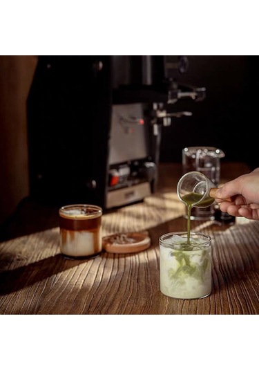 Suntek Espresso Bardağı Ölçüm Kabı Ahşap Saplı Ölçü Tek Çıkışlı