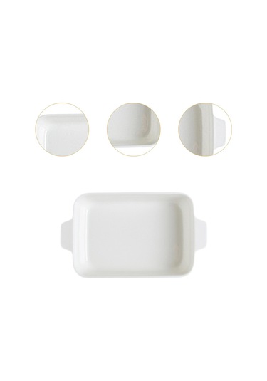 Suntek Fırın Kabı, Çok Amaçlı Pişirme Kullanışlı Derin Beyaz