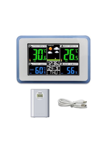 H168g Çok Fonksiyonlu Kablosuz Ev/ofis Hava İstasyonu Renkli Beyaz