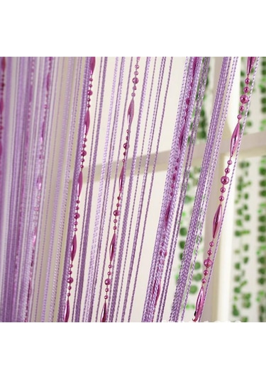 1mx2m Dekoratif Damla Zincir Boncuk Pencere Kapı Perdesi Perde İpi Kapı Oda Bölücü Siyah