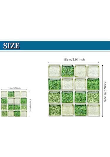 10 Adet/takım Kendinden Yapışkanlı Mozaik Tarzı Simülasyon Kiremit Duvar Çıkartmaları Oturm Banyo Güzel Duvar Sticker Dğ. 56759508 Diğer