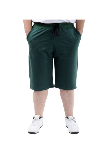 Mode Xl Büyük Beden Erkek Kapri Straight Basic 20500 Nefti Yeşil