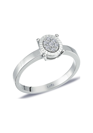 Lova Pırlanta Taşlı Oval Eridu Yüzük - 1070192