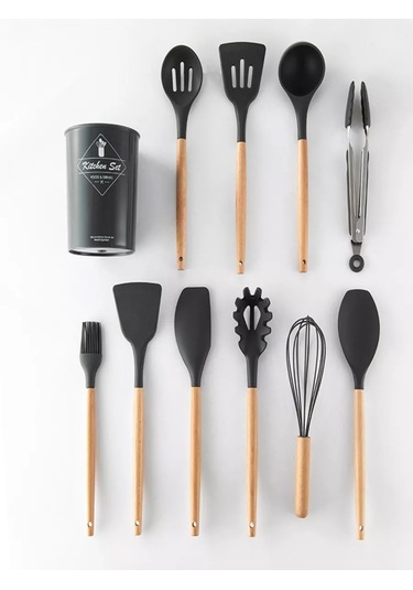 4seasonsmarket Mutfak Spatulası Mutfak Gereçleri Seti 248786611 Siyah