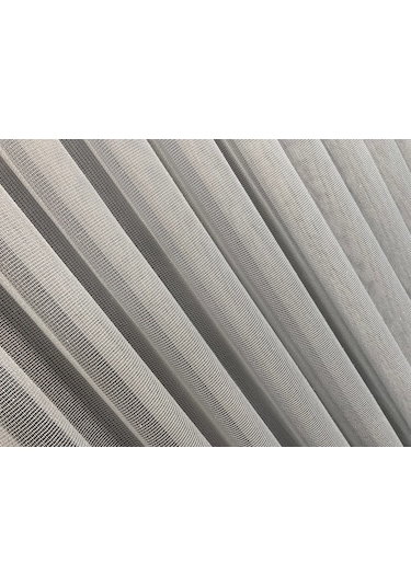 Perdefony Simli Çelik Düz Tül Perde Parlak Gramajlı Tül Ekru