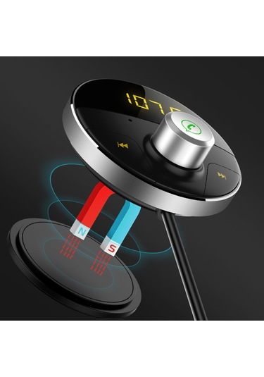 Homyl Araba Mp3 Çalar Kablosuz Bluetooth 4.1 Fm Radyo Gümüş