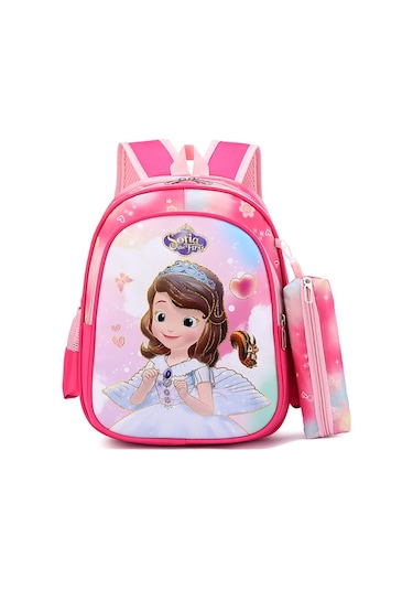 Şık Altın Kaplama Çocuk Okul Çantası Anaokulu İlkokul Öncesi Kırtasiye Çantası Çocuklar İçin Karikatür Sırt Çantası 14 İnç Bronzlaşma Sofia