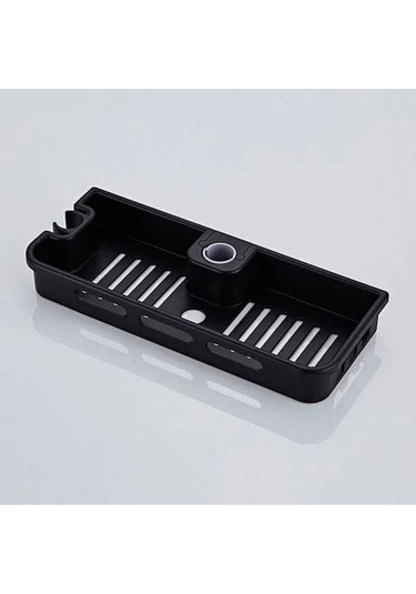 Wondernest Sondaj Siyah Raf Organizatör Lichen Temizleme Hiçbir Duş Depolama Banyo Ürünü Hn Siyah