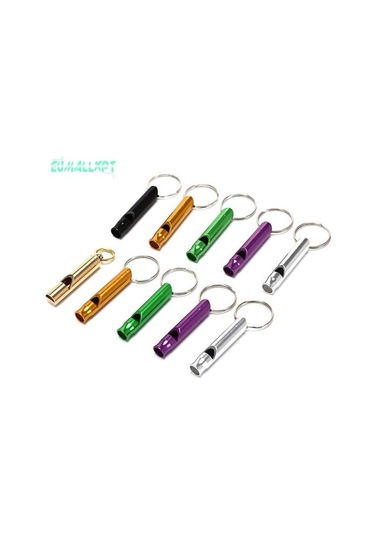 Açık Acil Yüksek Sesli Alüminyum Alaşımlı Hayatta Kalma Eğitim Düdüğü 10 Adet Çok Renkli