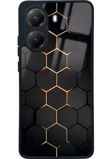 Xiaomi Poco X7 Pro Yellow Carbon Tasarımlı Glossy Telefon Kılıfı Çok Renkli