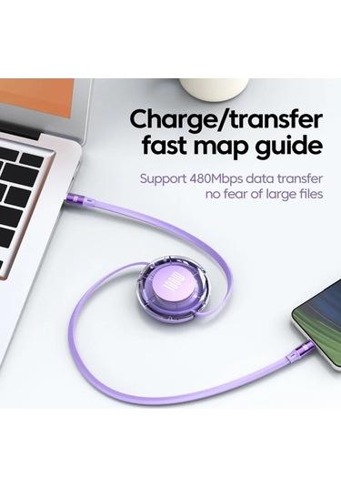 Tongxida 100w Usb Tip C Hızlı Şarj Kablosu - İphone Uyumlu Xiaomi Huawei Tablet İçin Mavi 1m - Pd 100w - Type-c