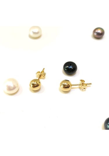 Altınofisi 6 MM Top Küpe 14 Ayar Altın