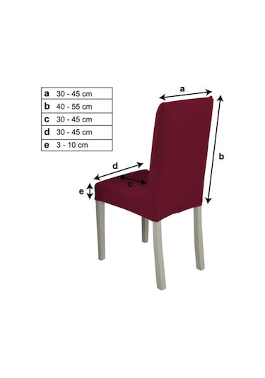 StarMall Tuğla Desen Likrali Jakarlı Kümaş Sandalye Örtüsü, Lastikli, Esnekli Sandalye Kılıfı 1 Adet Bej