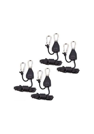 Supermarket1 4'lü Metal Makaralı Kamp Halatı - 75kg, Yüksek Kapasiteli Çadır İpi Diğer