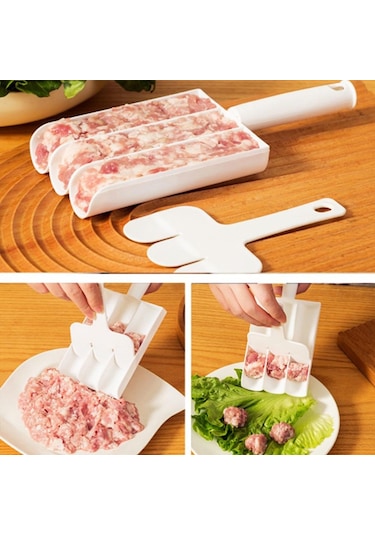 Köfte Makinesi Pişirme Ev Yapımı Aracı Kalıp Mutfak Aletleri 4 Rows Diğer