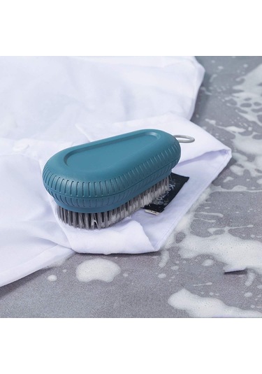 Monyee Ev Temizlik Fırçası Seti 2 Adet - Yumuşak Tüylü Ayakkabı Ve Çamaşır Temizleyici, Dayanıklı Abs, El Tutanı Ve Asma Delikli Mavi