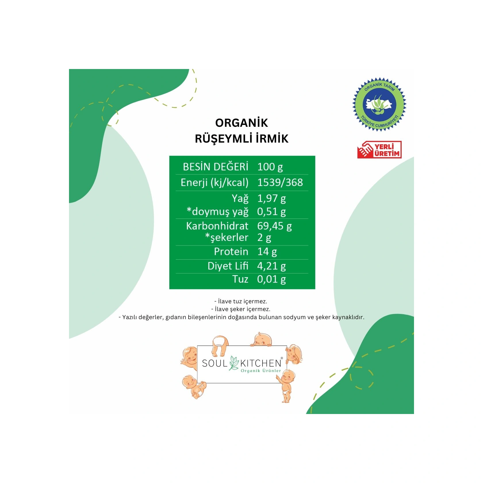 Organik Rüşeymli İrmik 250gr