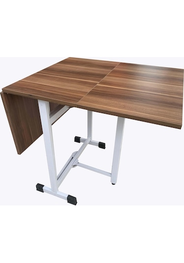 Evimeaksesuar Kanatlı(Yana Katlanır) Metal Ayaklı Masa