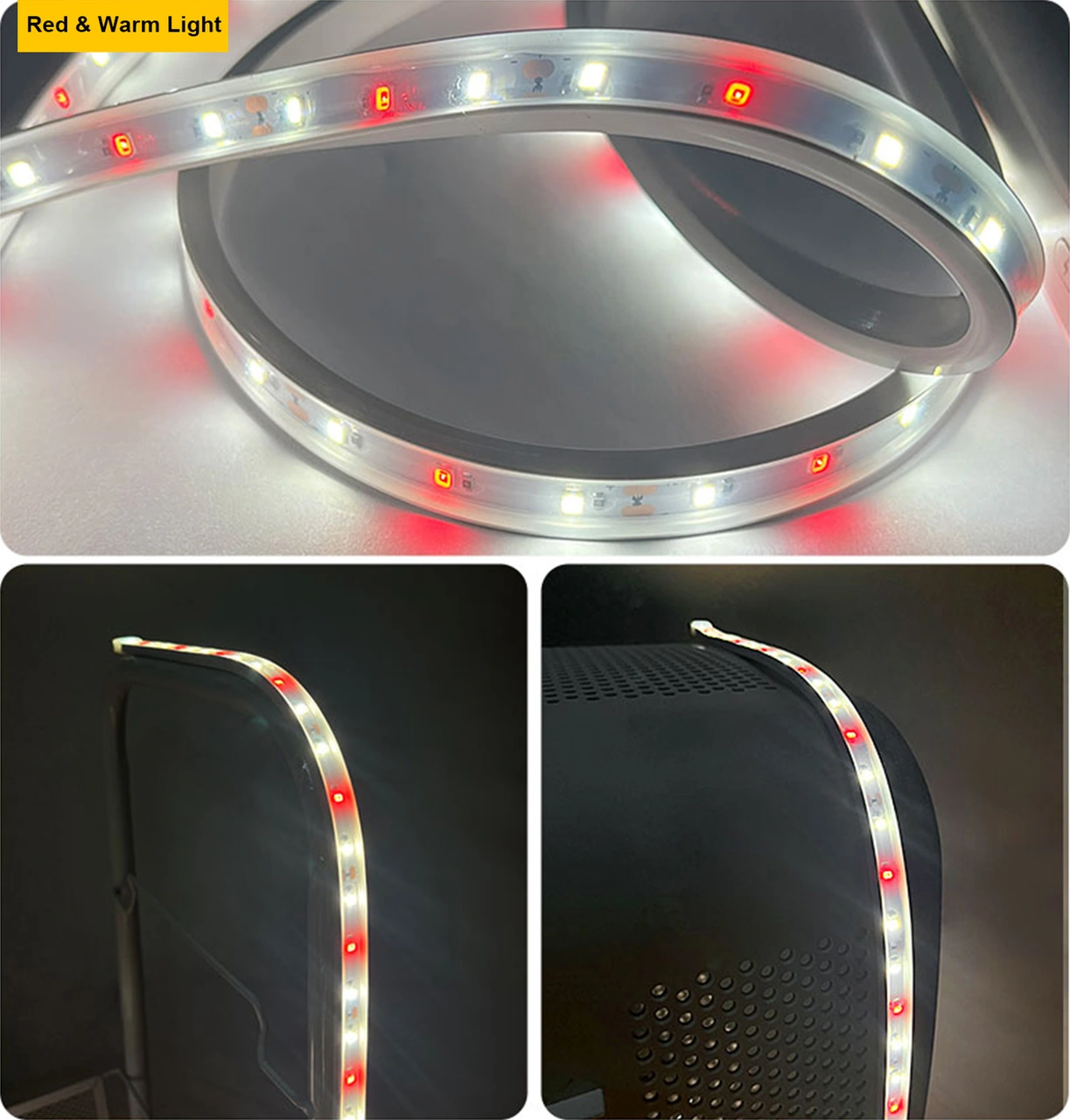 Dianziye Bitki Büyüme Led Işığı Kırmızı Islak Işık 3/9/12 Saat Akıllı Zamanlama 4 Seviye Parlaklık Usb Plug & Play 100cm