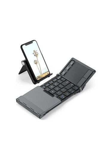 Hp Iclever Hassas Touchpadli Katlanır Bluetooth Klavye Koyu Gri
