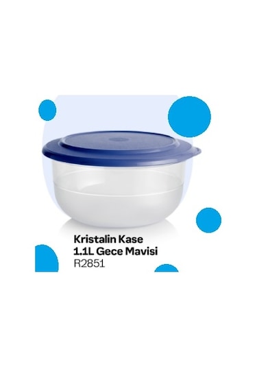 Tupperware Kristalin Kase Servis Gece Mavisi 1.1 L Gece Mavisi