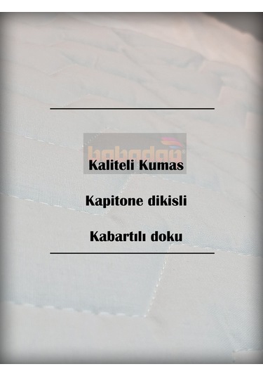 %100 Geçirmez Yastık Alezi Kapitoneli Kabartılı 1 Adet