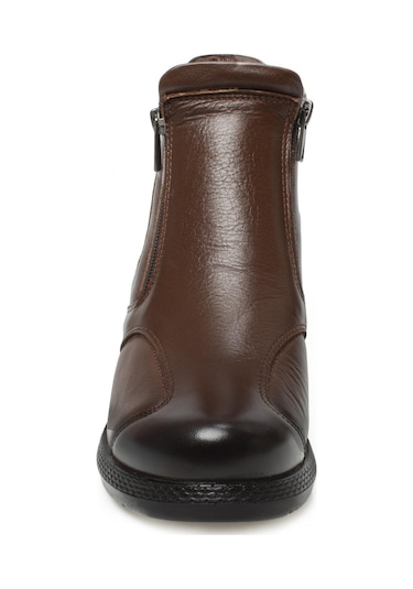 Forelli 25652 Cift Fermuarlı Comfort Taba Kadın Bot Taba