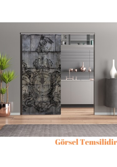 Sürgülü Oda Kapı Mekanizması Sürgü Sistemi (Rulmanlı Teker) 2 M Ray Dahil Kapı Dahil Değil﻿﻿