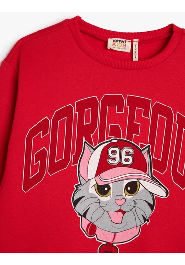 Koton Kız Çocuk Sweatshirt Kırmızı 4wkg10126ak 24ky59002099 Y5909 Kırmızı