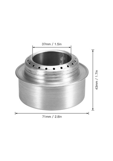 Ebitda Taşınabilir Alüminyum Mini Alkol Ocak Kapağı Kamp Ve Yürüyüş Pişirme Seti Gümüş Gümüş