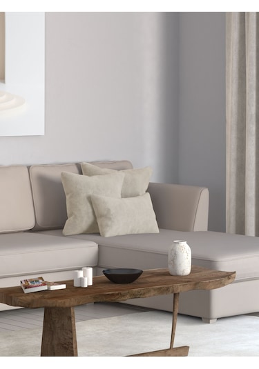 Home Daily Series Ekru Rengi Kırlent Yastık Kılıfı Ekru