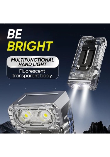 Sones Kxk-1086 Çok İşlevli Mini Çalışma Işığı Döndürme Farı Şeffaf