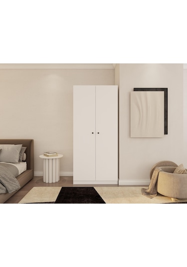 Fırtına 2 Kapaklı Gardırop Beyaz Renk