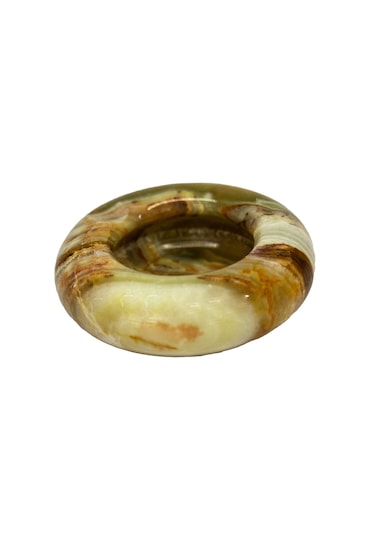 Oniks Doğal Taş Kültablası - Oval Kül Tablası