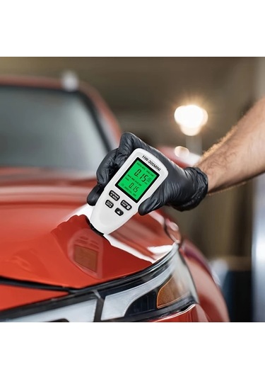 Honeybeeshop Beyaz Hw300 Mını Yüksek Hassasiyetli Kaplama Kalınlık Ölçer 15mm Lcd Ekranlı Pil İle Çalışan Abs Reçine