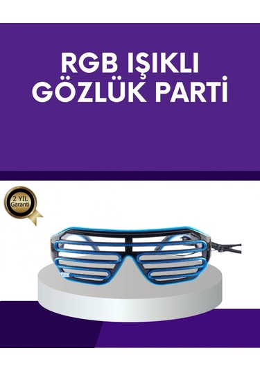 Led Işıklı Parti Gözlüğü Renkli Eğlence Aksesuarı 0 - 99
