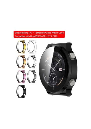 Sandwich Huawei Watch Gt 2 Pro 46mm Plated Pc Ekran Koruması - Gri + Temizleme Bezi Diğer