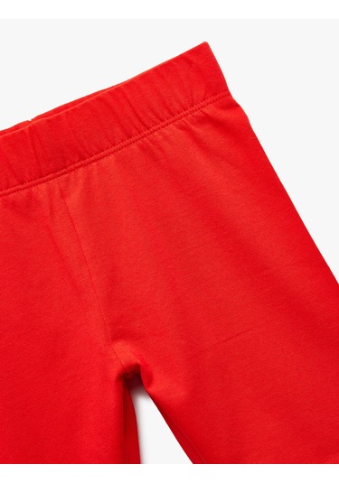 Koton Pamuklu Beli Lastikli Basic Kısa Tayt Kırmızı 5skg40056ak Kırmızı