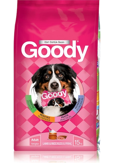 Goody Kuzu Etli ve Pirinçli Yetişkin Köpek Maması 15 KG